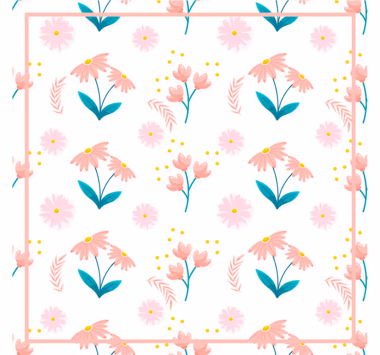 Floral pattern design podstavki z teksturnim učinkom - TenStickers