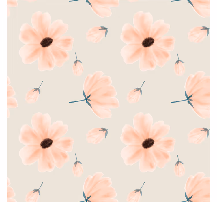 Floral pattern with soft petals podstavki z teksturo - TenStickers