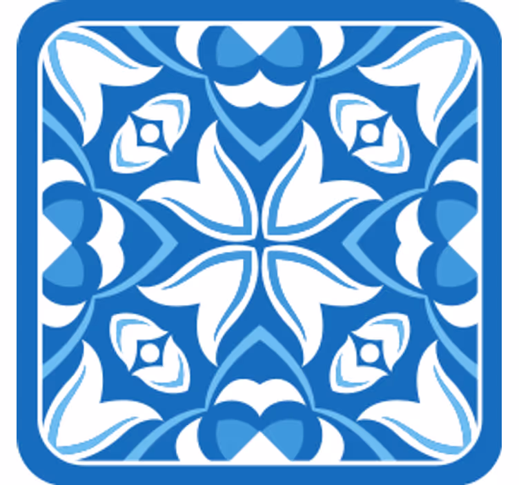 Blue floral pattern podstavki z teksturnim učinkom - TenStickers