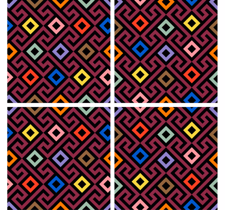 Colorful geometric pattern podstavki z teksturo - TenStickers