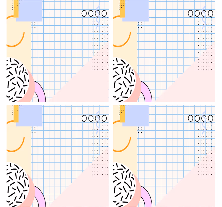 Geometric patterned mat podstavke za kozarce sodobni - TenStickers