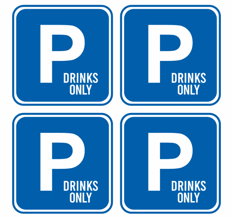 Podstavek za kozarce s citati obvestilo o rezervaciji pijač - TenStickers