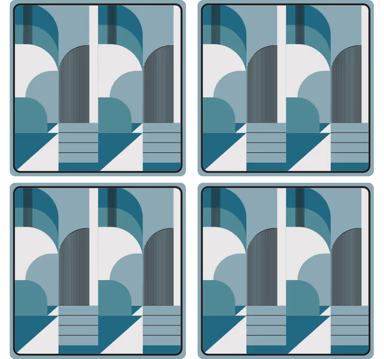 Geometric arch patterns podstavki za kozarce sodobni - TenStickers