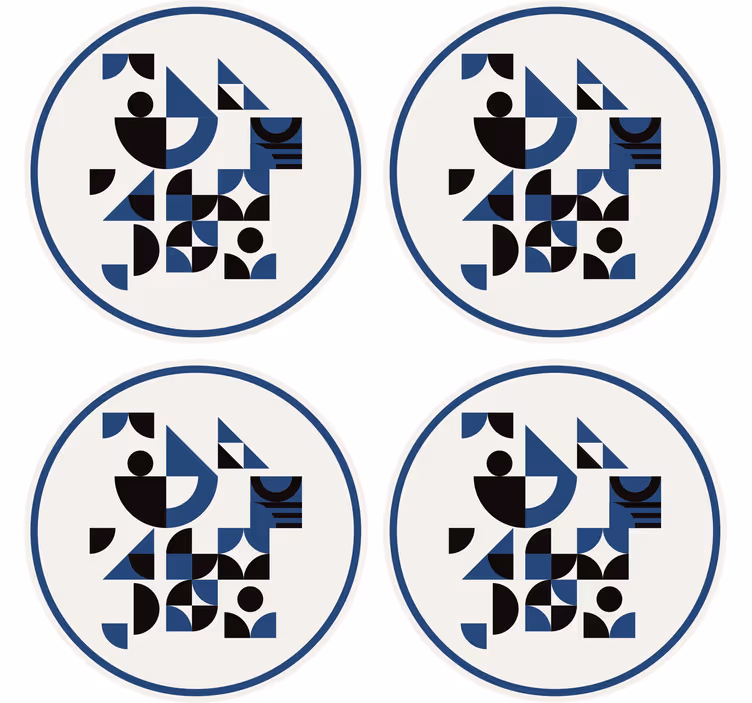 Geometric shape arrangement podstavki za kozarce moderne - TenStickers