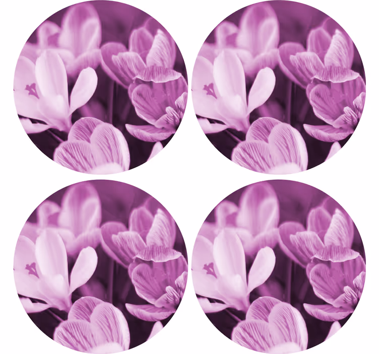 Vibrant floral element podstavki s teksturnim učinkom - TenStickers