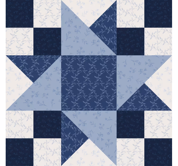 Elegant floral star pattern podstavki z teksturo - TenStickers