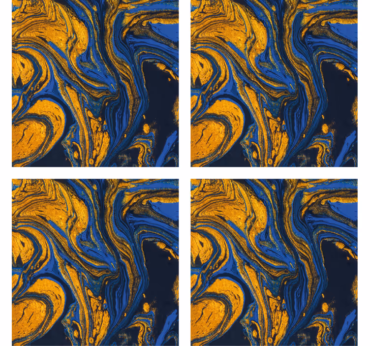 Swirling blue and gold podstavki z teksturo - TenStickers