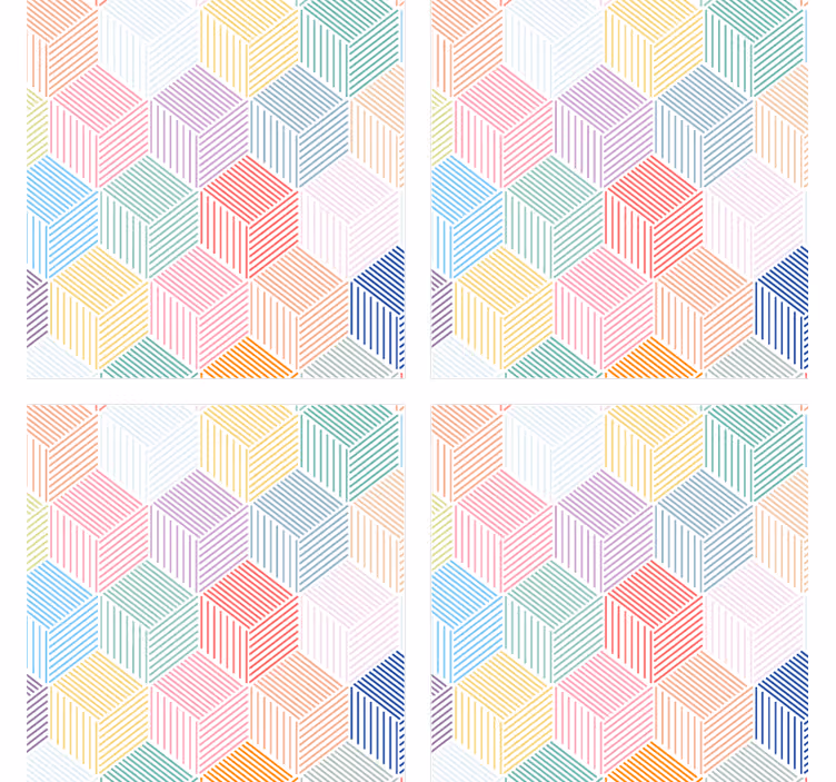 Geometric hexagonal pattern podstavki s teksturnim učinkom - TenStickers