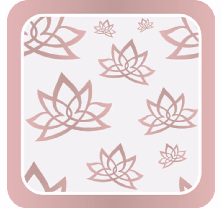 Lotus pattern motif podstavki s teksturnim učinkom - TenStickers