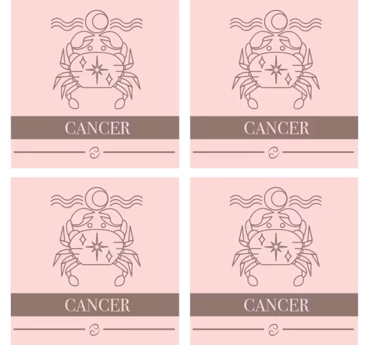 Cancer zodiac symbol personalizirani podstavki - TenStickers
