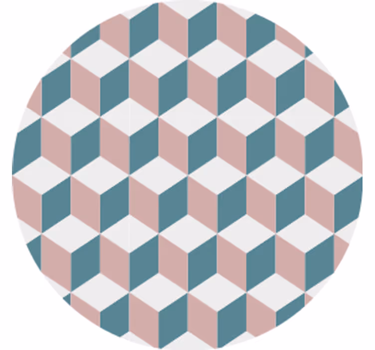 Geometric cube pattern podstavki s teksturnim učinkom - TenStickers