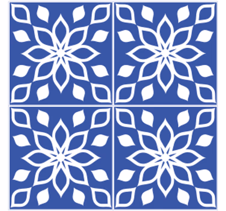 Floral patterned square podstavek za kozarce - TenStickers