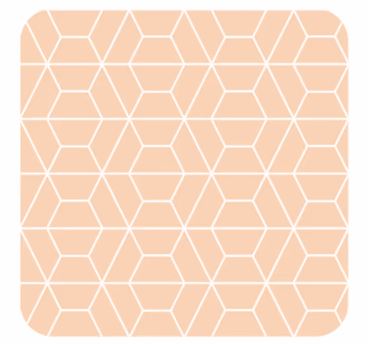 Geometric hexagonal arrangement s teksturnimi podstavki - TenStickers