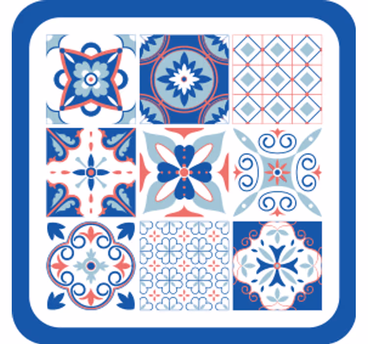 Geometric patterned motifs podstavek za kozarce - TenStickers