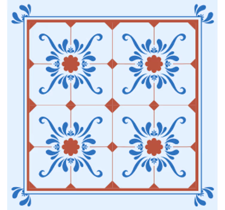 Decorative floral pattern podstavek za kozarce - TenStickers