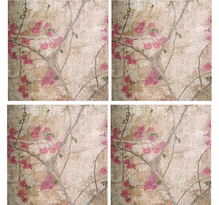 Textured floral motif podstavki s teksturnim učinkom - TenStickers
