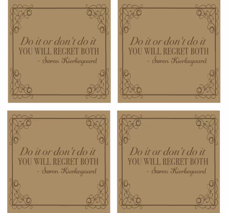 Sophisticated quote elegance podstavek za kozarce - TenStickers