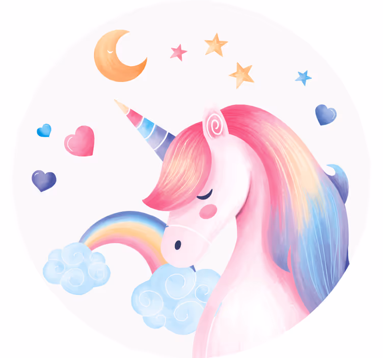 Mavrični samorog več podloga - TenStickers