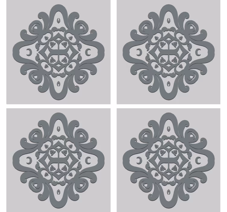 Intricate pattern motif podstavki s teksturnim učinkom - TenStickers