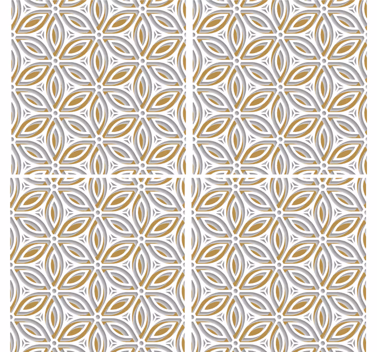 Intricate floral element podstavki s teksturnim učinkom - TenStickers