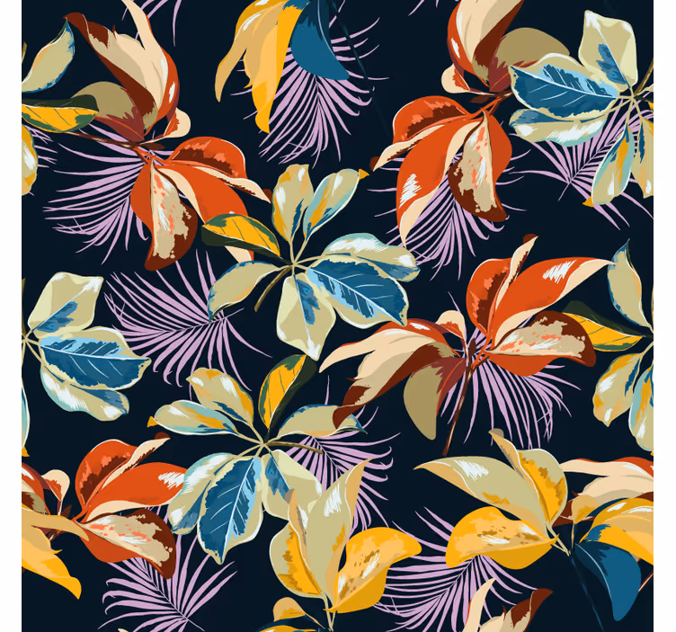 Colorful leaf pattern podstavki s teksturnim učinkom - TenStickers