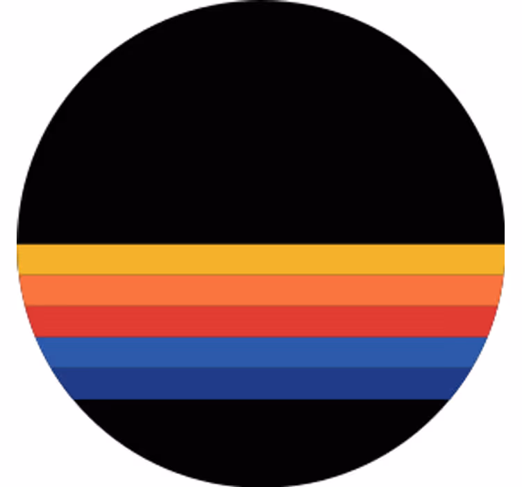 Colorful striped circular pattern podstavki z teksturo - TenStickers
