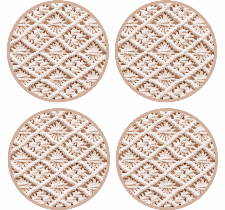 Intricate crochet pattern podstavki s teksturnim učinkom - TenStickers