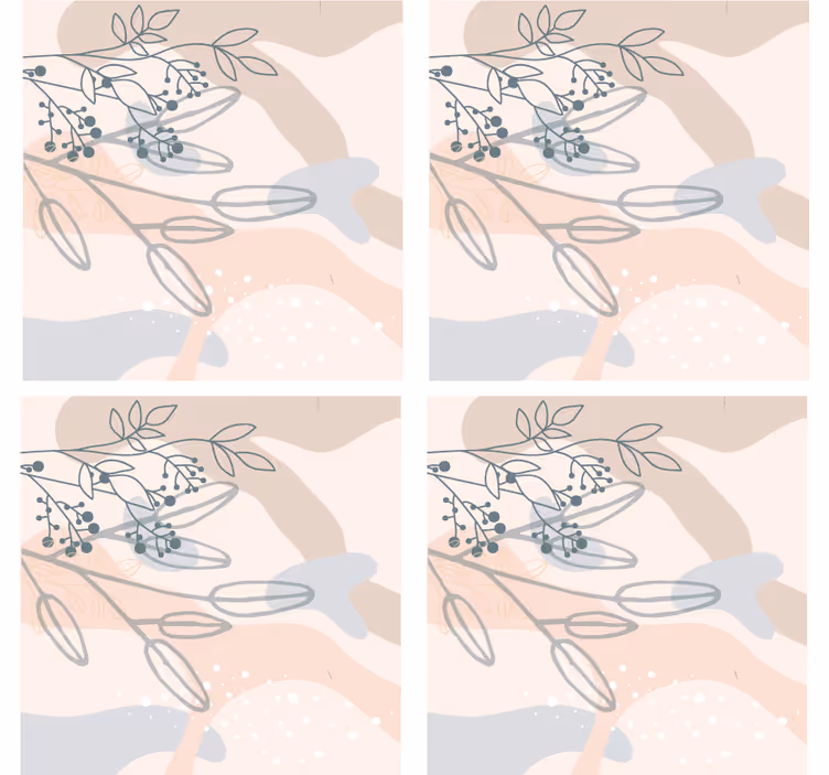 Floral abstract patterns podstavki z teksturo - TenStickers