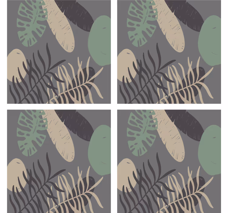 Leafy textured pattern podstavki s teksturnim učinkom - TenStickers