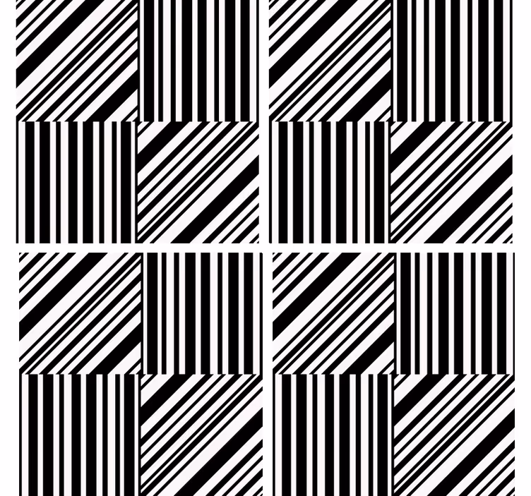 Striped pattern squares podstavki s teksturnim učinkom - TenStickers