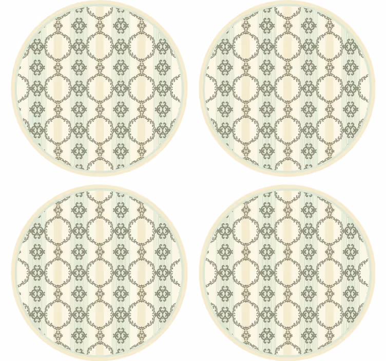 Intricate circular patterns podstavki z teksturo - TenStickers