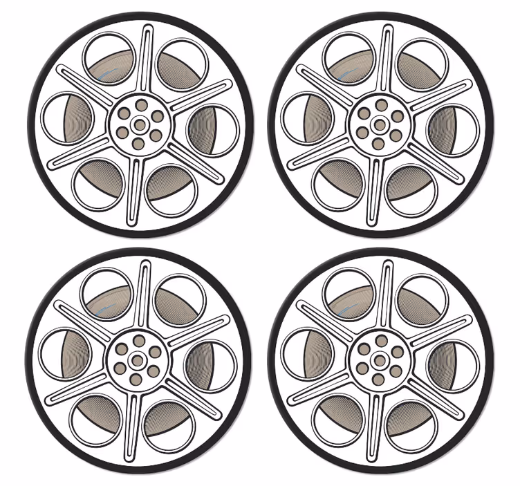 Kino film roll vintage coaster - TenStickers