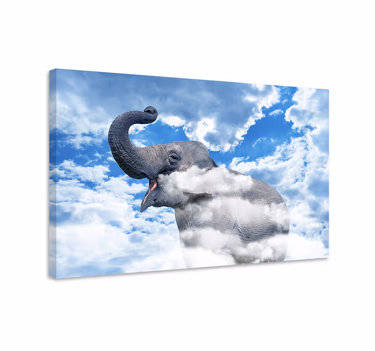Olifant slika na platnu slon v oblakih - TenStickers