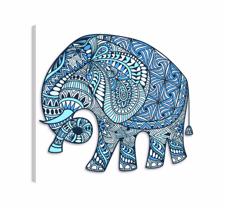 Olifant slika na platnu mandala z rožo - TenStickers