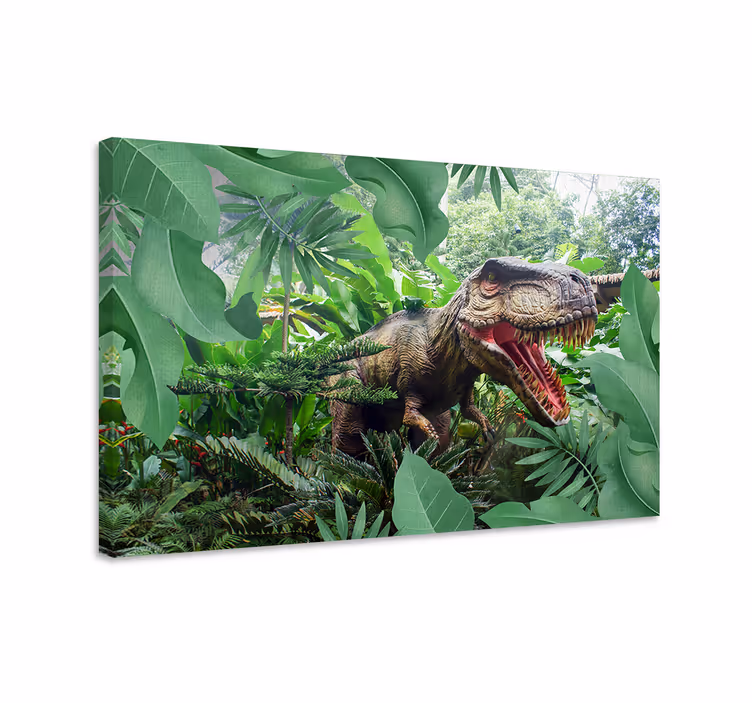 Platno s sliko dinozavra t rex za otroke - TenStickers