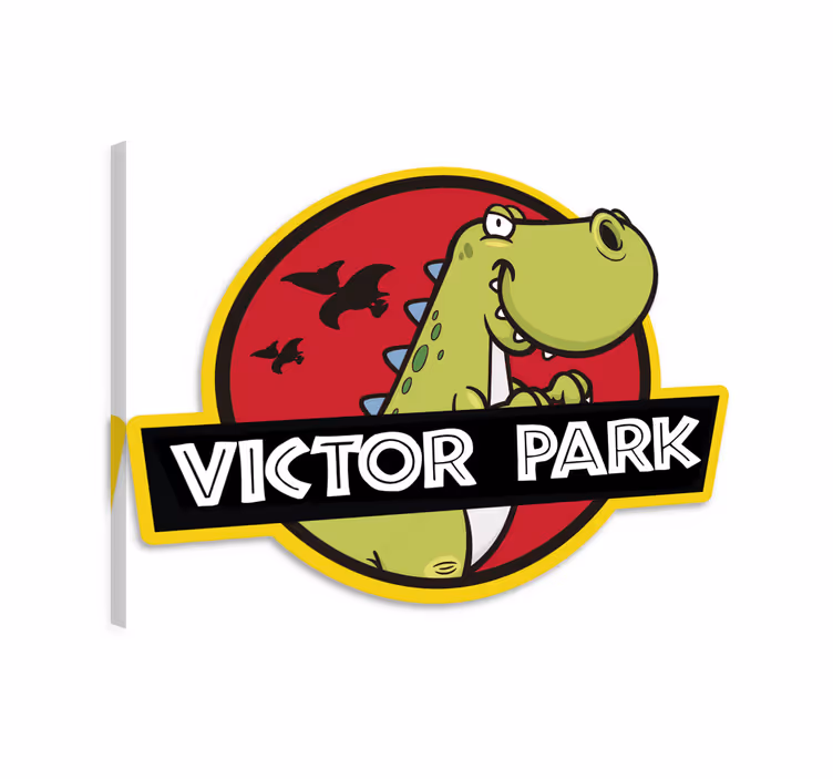 Platno s sliko dinozavra prilagodljiv emblem dinozavra - TenStickers