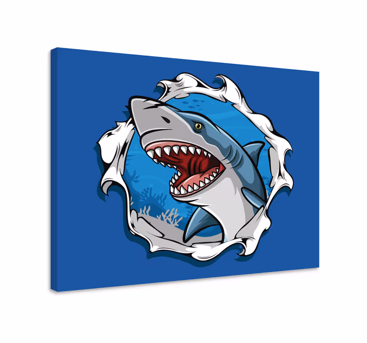 Platno slikanje ribe velika morska pes 3d - TenStickers