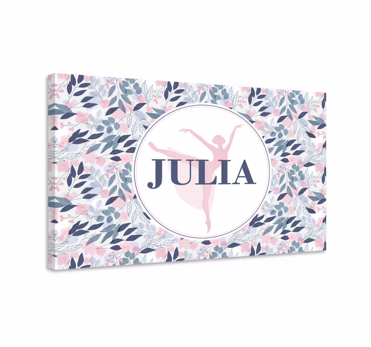 Personalized ballerina art kompozicija na platnu - TenStickers