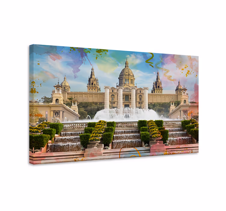 Barcelona montjuic odtisi mestnega platna - TenStickers