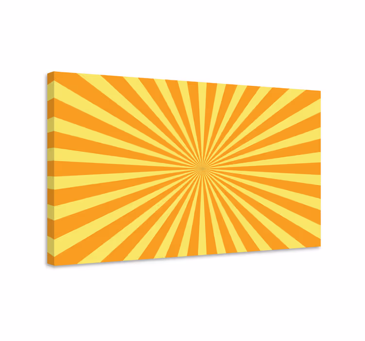Abstraktni sončni zahod z oranžnimi toni platno 70-ih - TenStickers