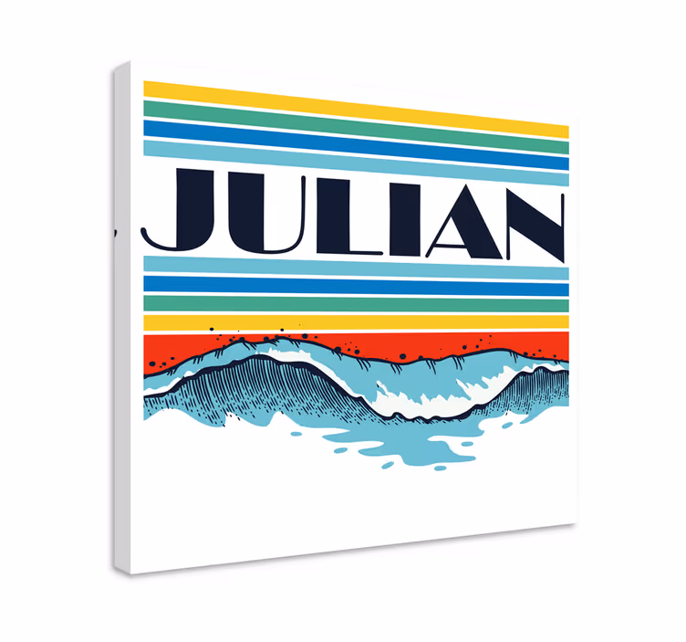 Retro valovi personalizirano platno - TenStickers
