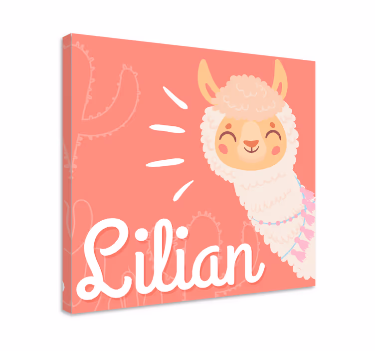 Luštna lama personalizirano osebno platno - TenStickers