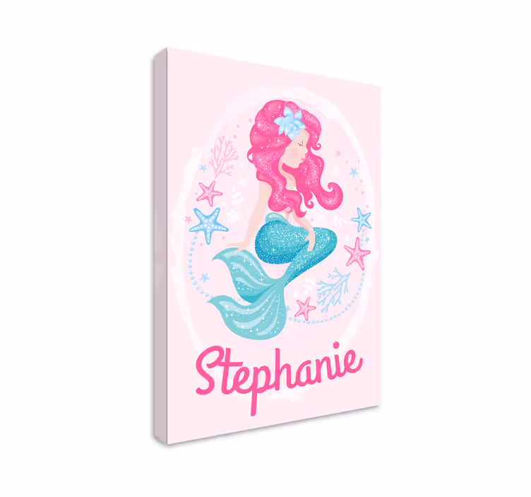Sirena po meri Otroška slika na platnu - TenStickers