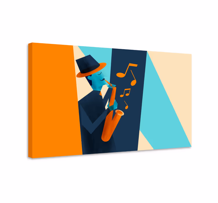 Jazz saksofonist platno slikanje glasbe - TenStickers