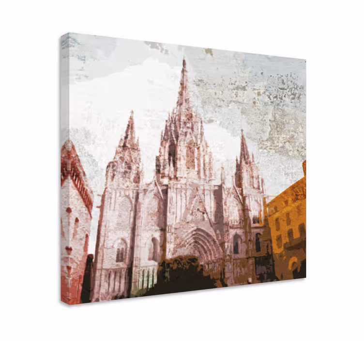 Stunning cathedral architecture na platnu mest in držav - TenStickers