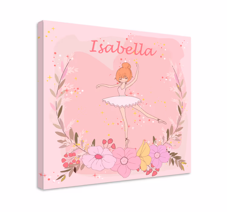 Personalizirano cvetlično platno balerine - TenStickers