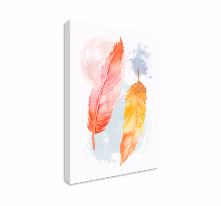 Colorful feather design pasja slika na platnu - TenStickers
