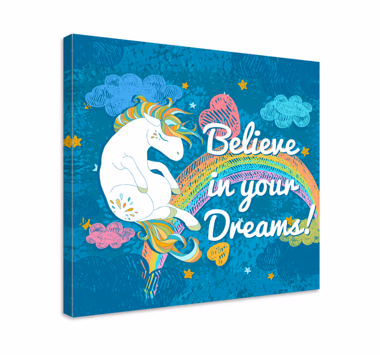Unicorn večbarvni frase unicorn wall print - TenStickers