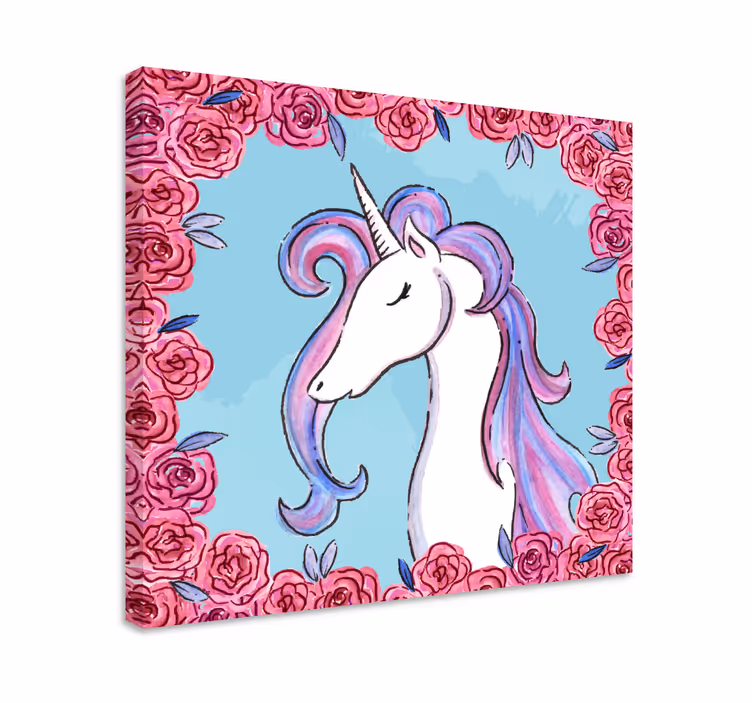 Lila ton samorog na steno - TenStickers