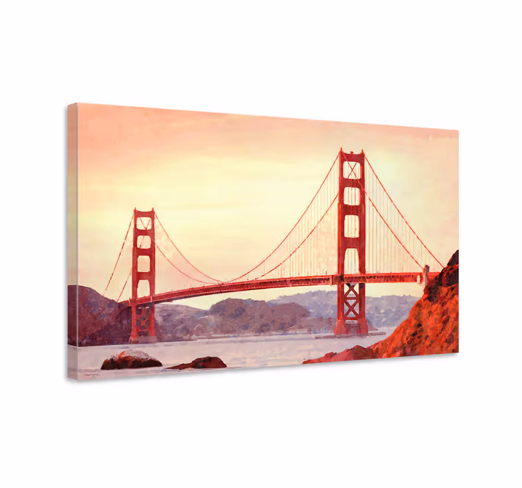 Golden gate bridge platno s slikami mest in držav - TenStickers